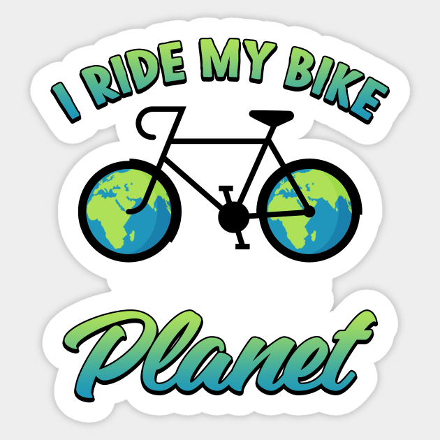 Earth day I Ride My Bike To Save Our Planet Sticker by Mesyo